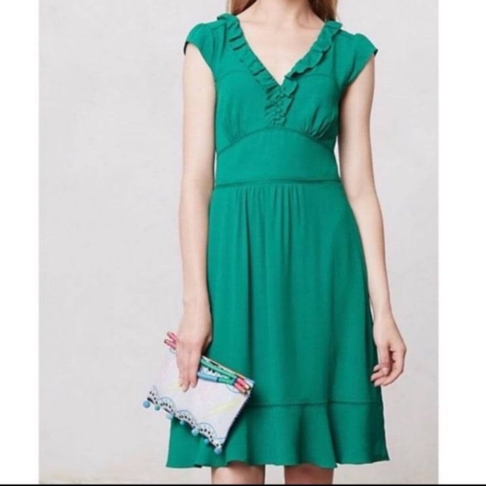 Anthropologie Maeve Della ruffle dress